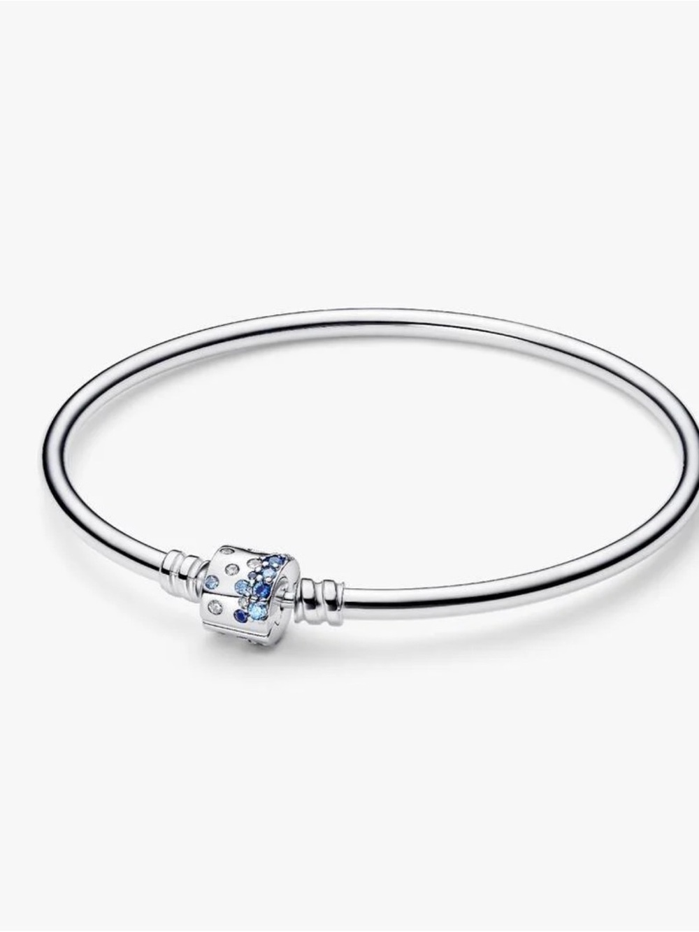 Pandora Moments Bangle sterling silver Pandora bangle bracelet, size 8.3.